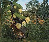 Fight Between a Tiger and a Buffalo by Henri Rousseau
